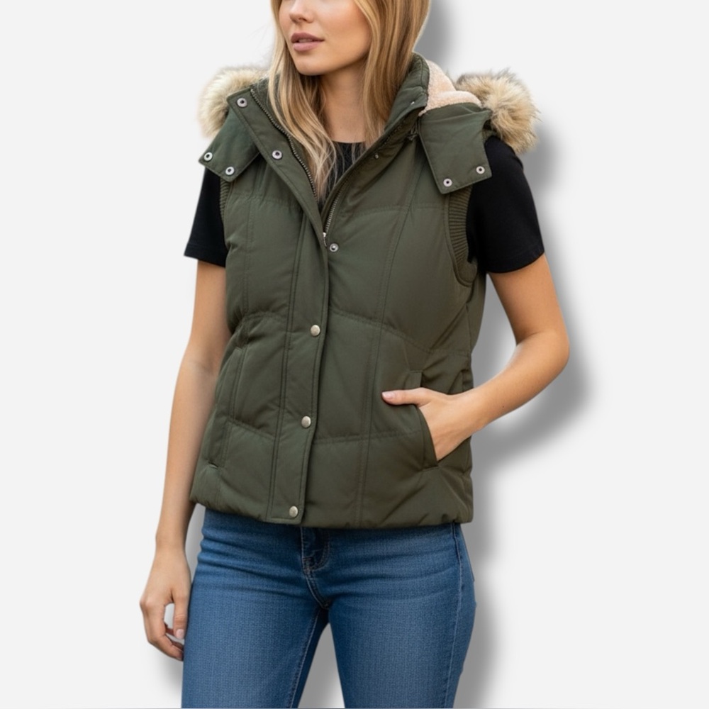 🌸New🌸 Bass Women’s Duck Down Vest Green Size XS
